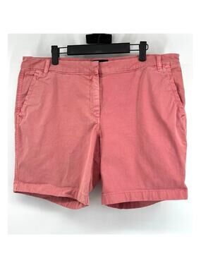 J.Crew Women's Stretch Chino Shorts Size 16 Pink Preppy Summer Style